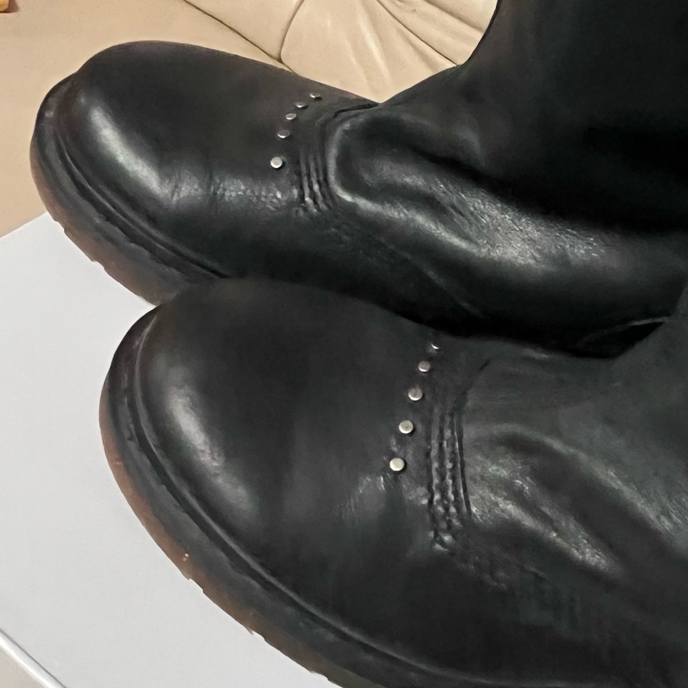 COPY - Dr Marten's Vintage RARE Boots Women's Alexia Mid Calf Black Leather - Picture 3 of 11